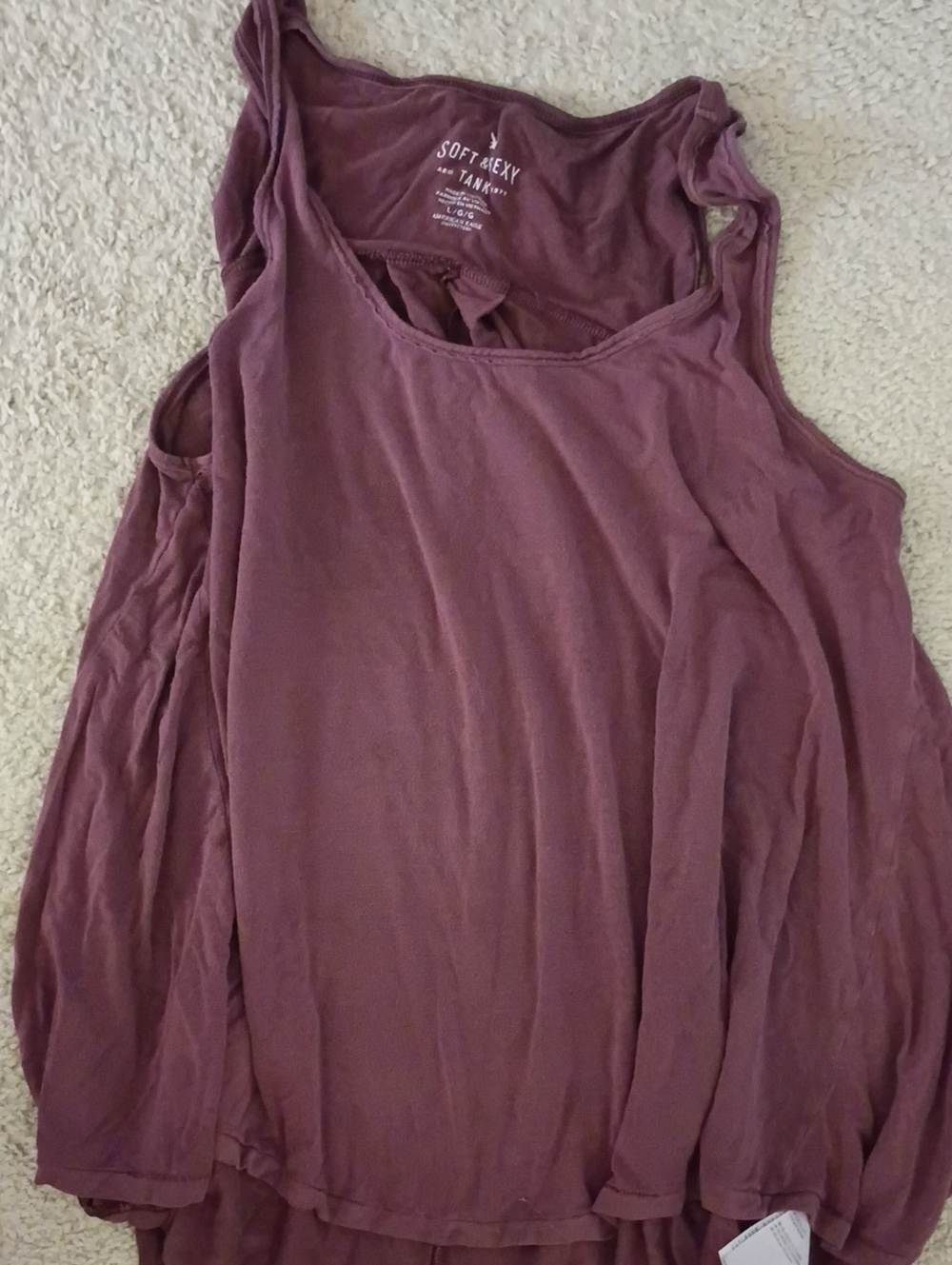American Eagle Outfitters Dusty Plum Scoop Tank